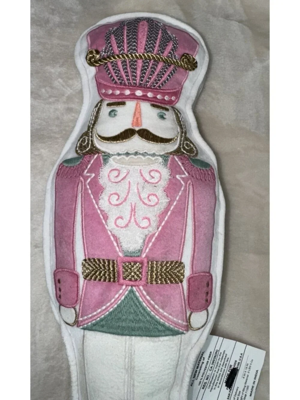 NWT POTTERY BARN x LOVESHACKFANCY Nutcracker Pillow Pink Flaws